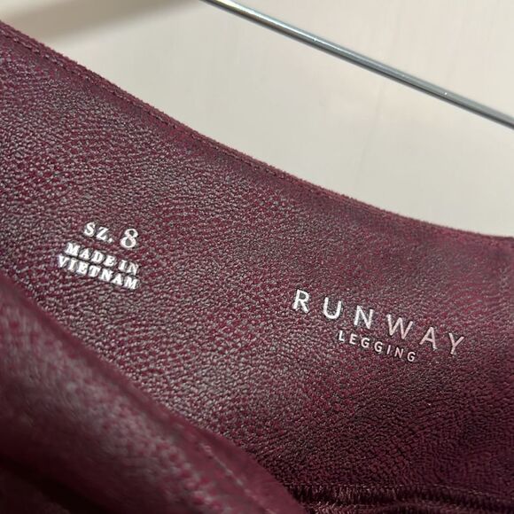 White House Black Market Leggings Maroon Burgundy Like New Women's Size 8 - Picture 2 of 4